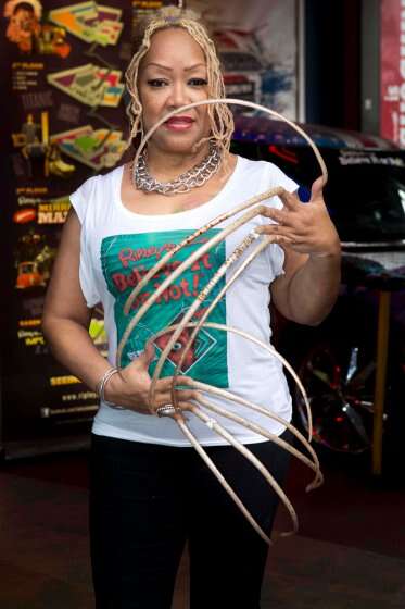 Ayanna Williams Displays Her 23-Inch Nails At A Book Launch In London