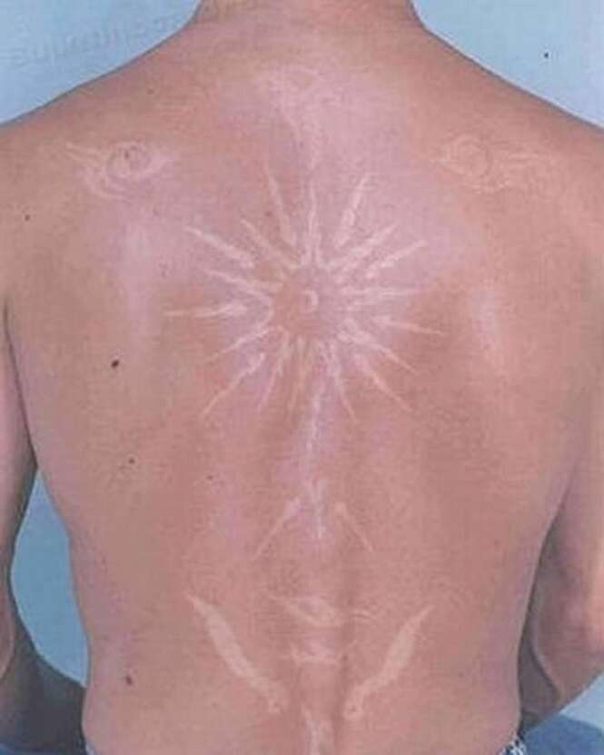 “Tatuagens” incríveis feitas por bronzeamento