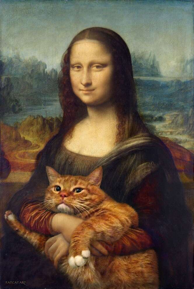 Artista insere seus gatos em pinturas famosas