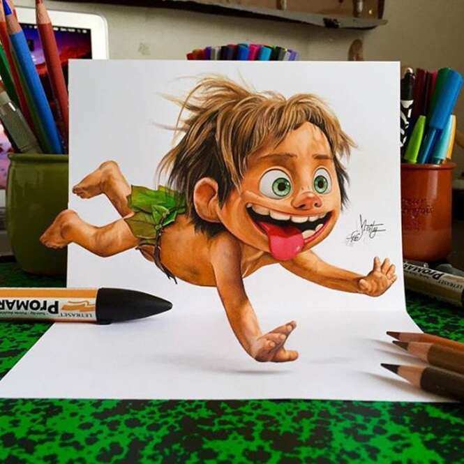 Desenhos impressionantes em 3D que parecem imagens reais