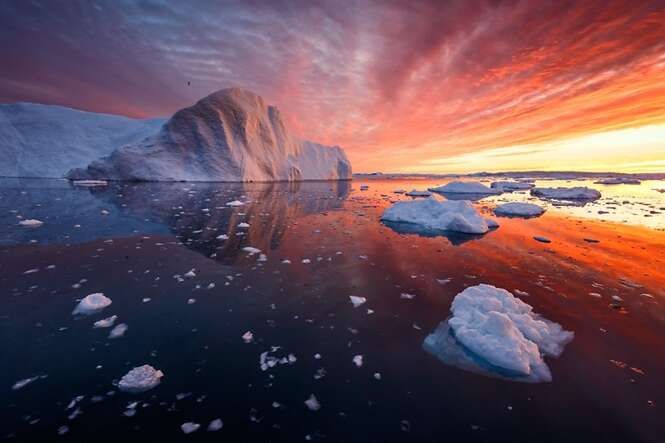 Fotógrafo se especializa em capturar lindas imagens de icebergs