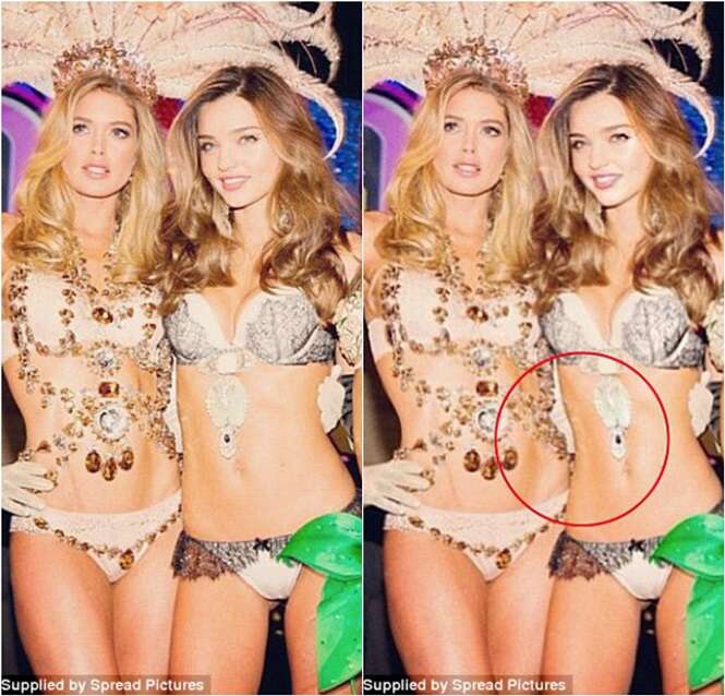 Celebridades com e sem Photoshop