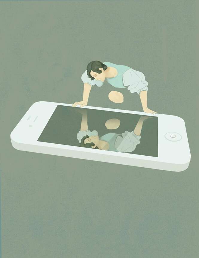 Ilustrações tristes sobre a vida moderna