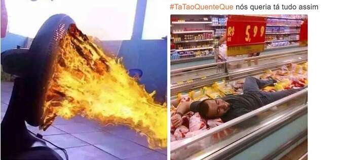 Pessoas que não aprovam o calorão que está fazendo