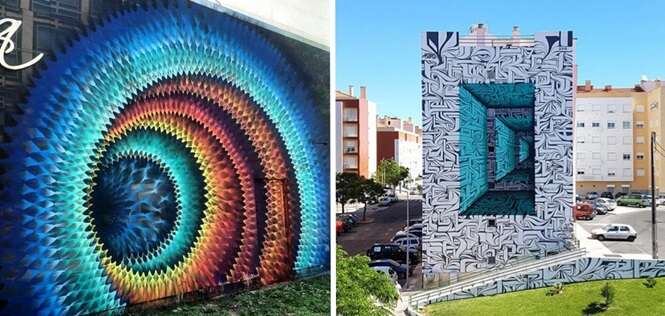 Artes urbanas que parecem passagens para outros mundos