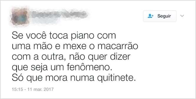 Tuítes de pessoas que não ficam surpresas com nada