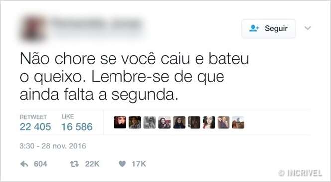 Bons tuítes para quem gosta de humor negro