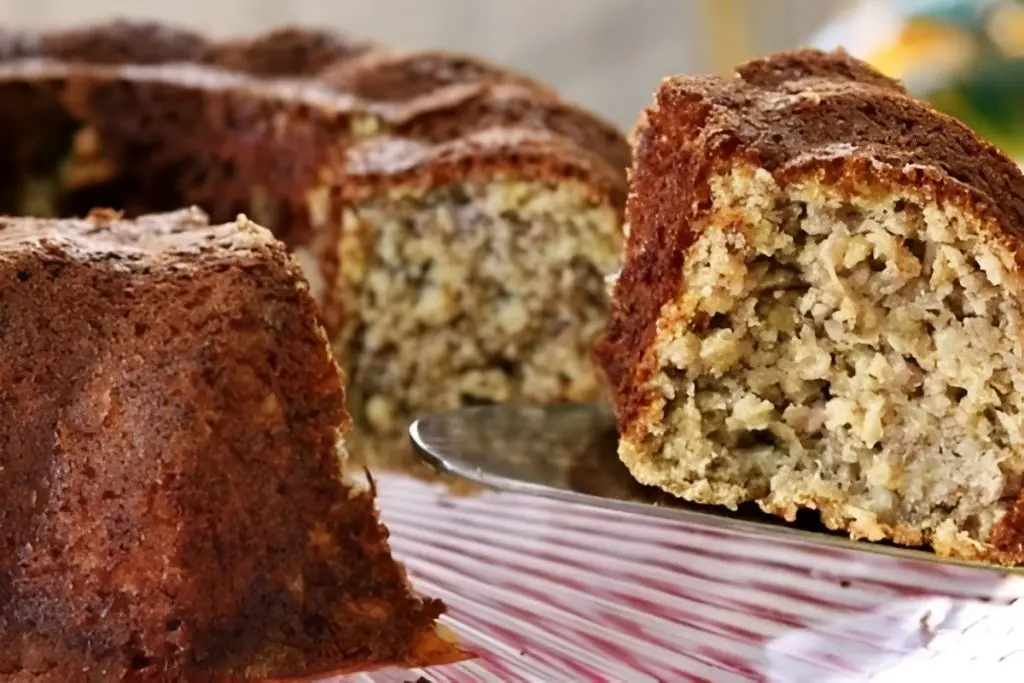 Bolo de banana com aveia